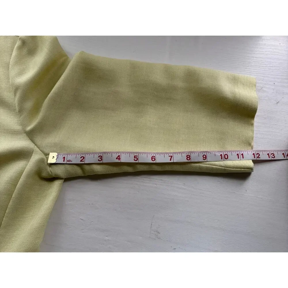 Emma James Yellow Linen Blend Blazer Size 16